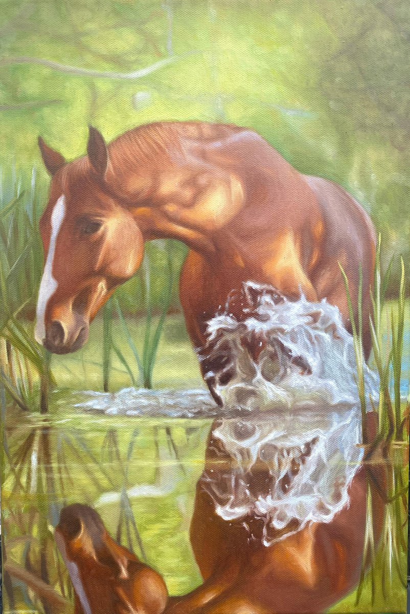 Photorealistic Oil Painting , Making Waves By Lianne Issa, 11 X 18, Artwork For Sale On Artfinder