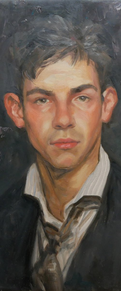 Portrait of a young man by Pavel Guliaev
