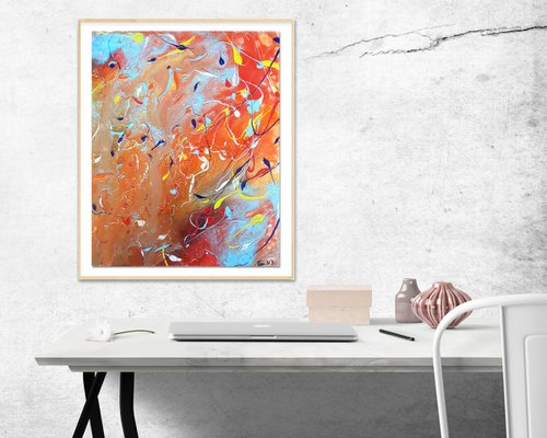 Moving into Spring Painting, Original Abstract Acrylic, Small Wall Art, Hand-painted Abstract Art, Acrylic Painting on Canvas,  Wall Art by Tamy Moldavsky Azarov