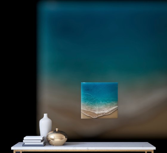 White Sand Beach - Serenity - Seascape Painting Gift idea