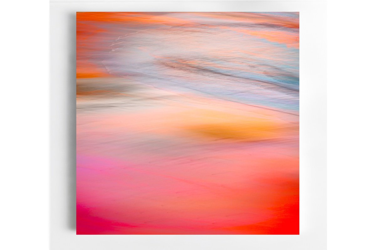 Impressionistic Landscape Photograph By Lynne Douglas, 40 X 40", Pink Sensation, Original Artwork