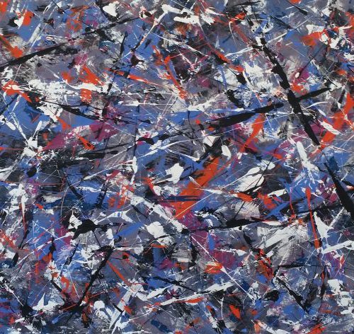 Abstract Modern ACRYLIC PAINTING on CANVAS by M.Y. by Max Yaskin