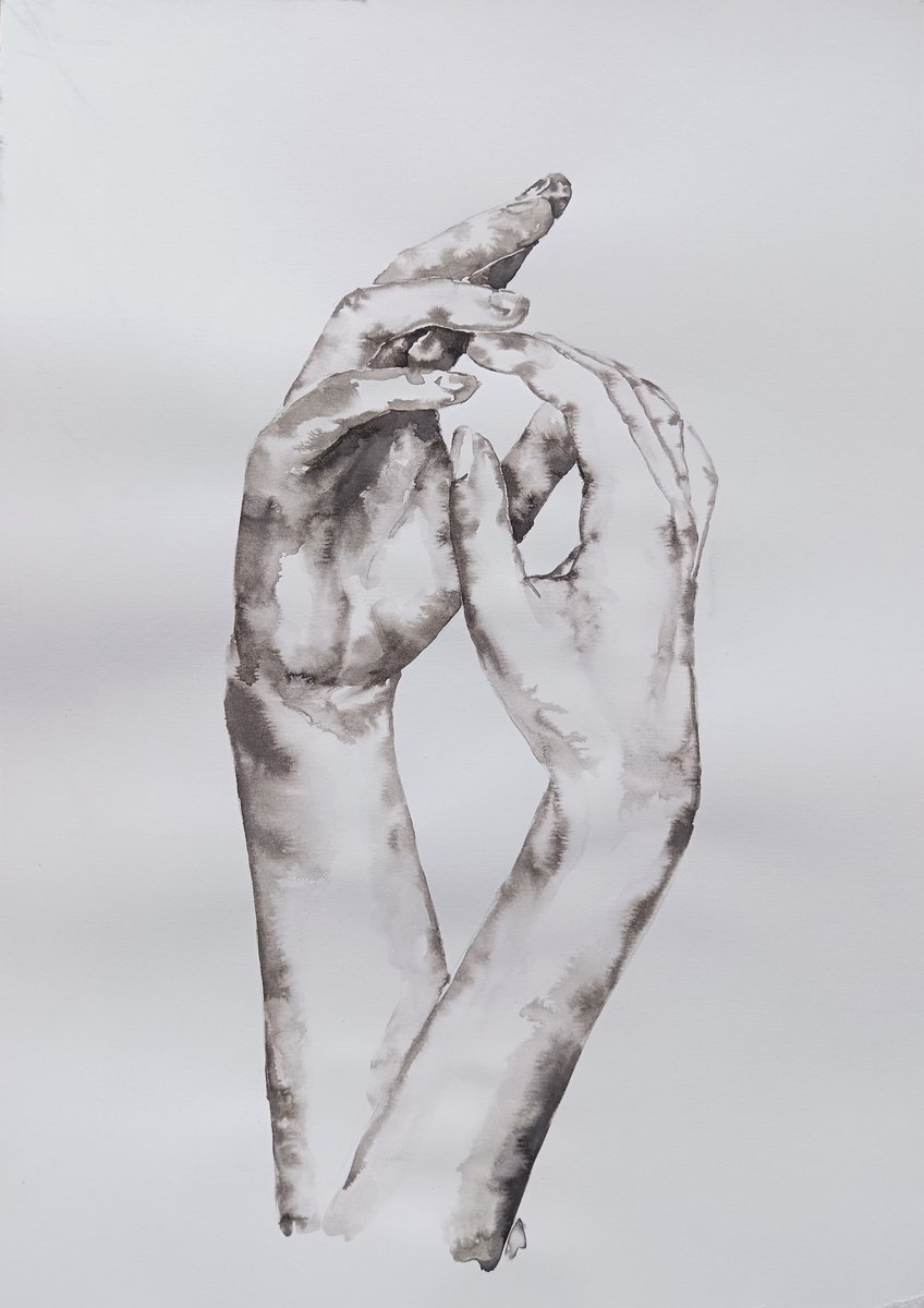 Lovers hands IV by Mateja Marinko