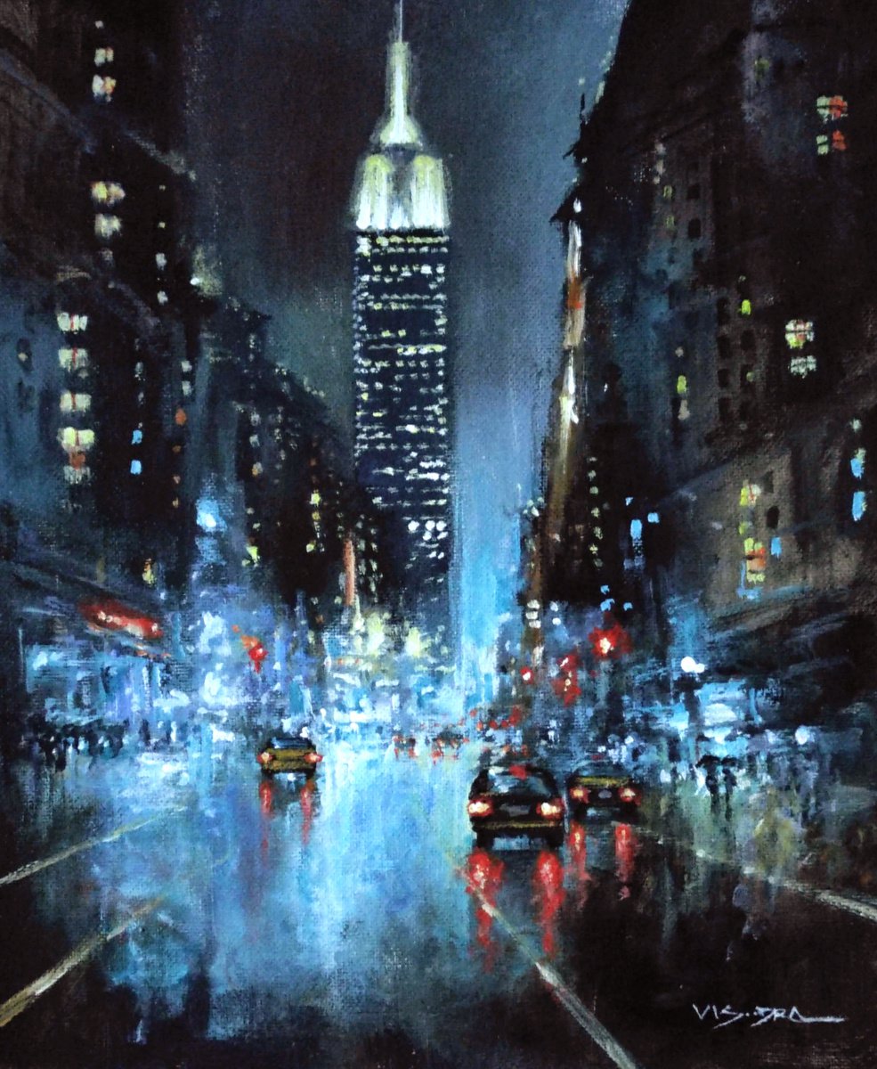 New York City in rainy night3 by Vishalandra Dakur