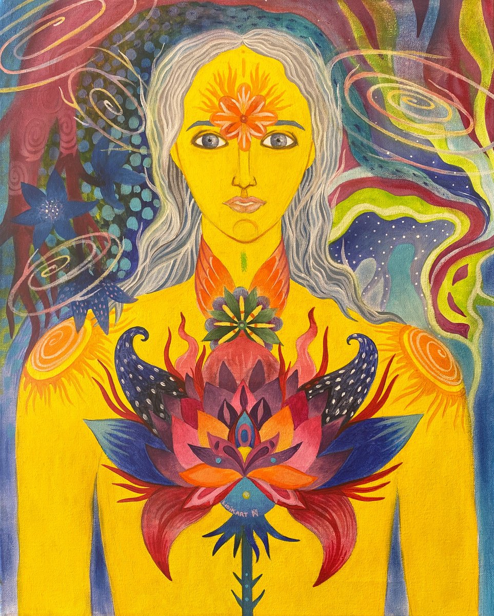 Surrealistic Acrylic Painting , Open Your Heart By Lidia Matviyenko /Lidikart/, 16 X 20, Artwork For Sale On Artfinder
