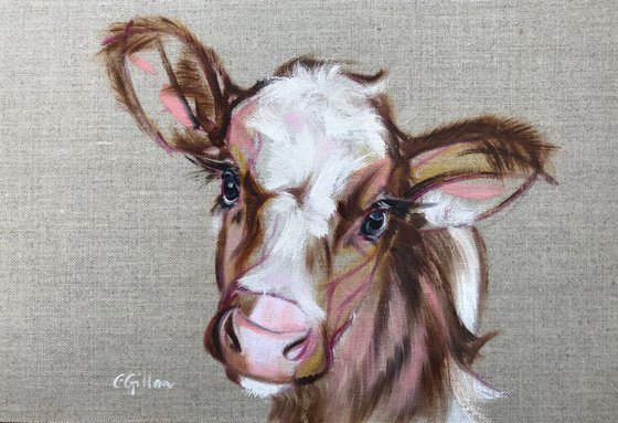 Angel - Cow/calf original oil painting