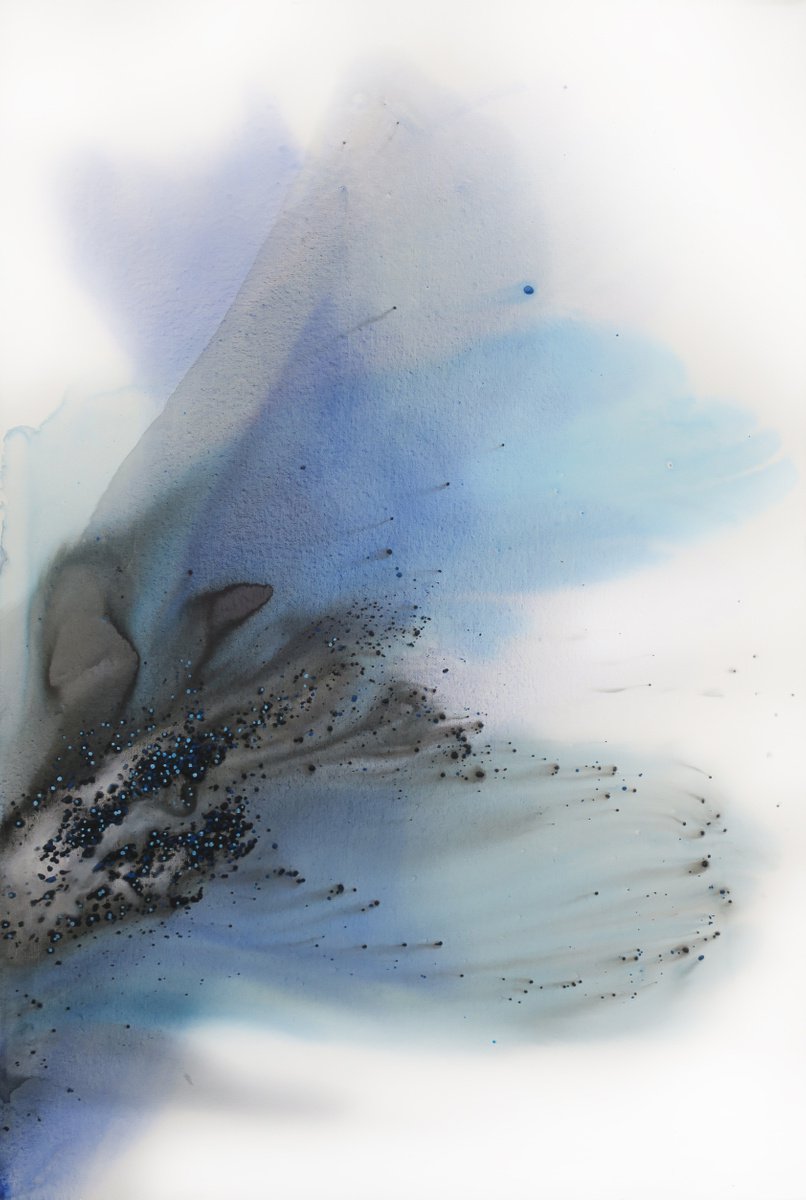 Abstract Botanical Acrylic Painting By Muriel Napoli, 39 X 55", Nature 101, Original Artwork