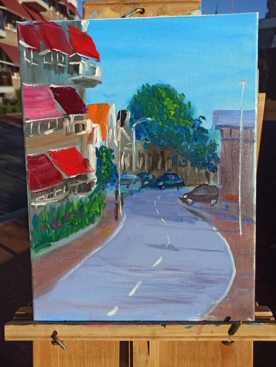 Street in Coevorden. Pleinair