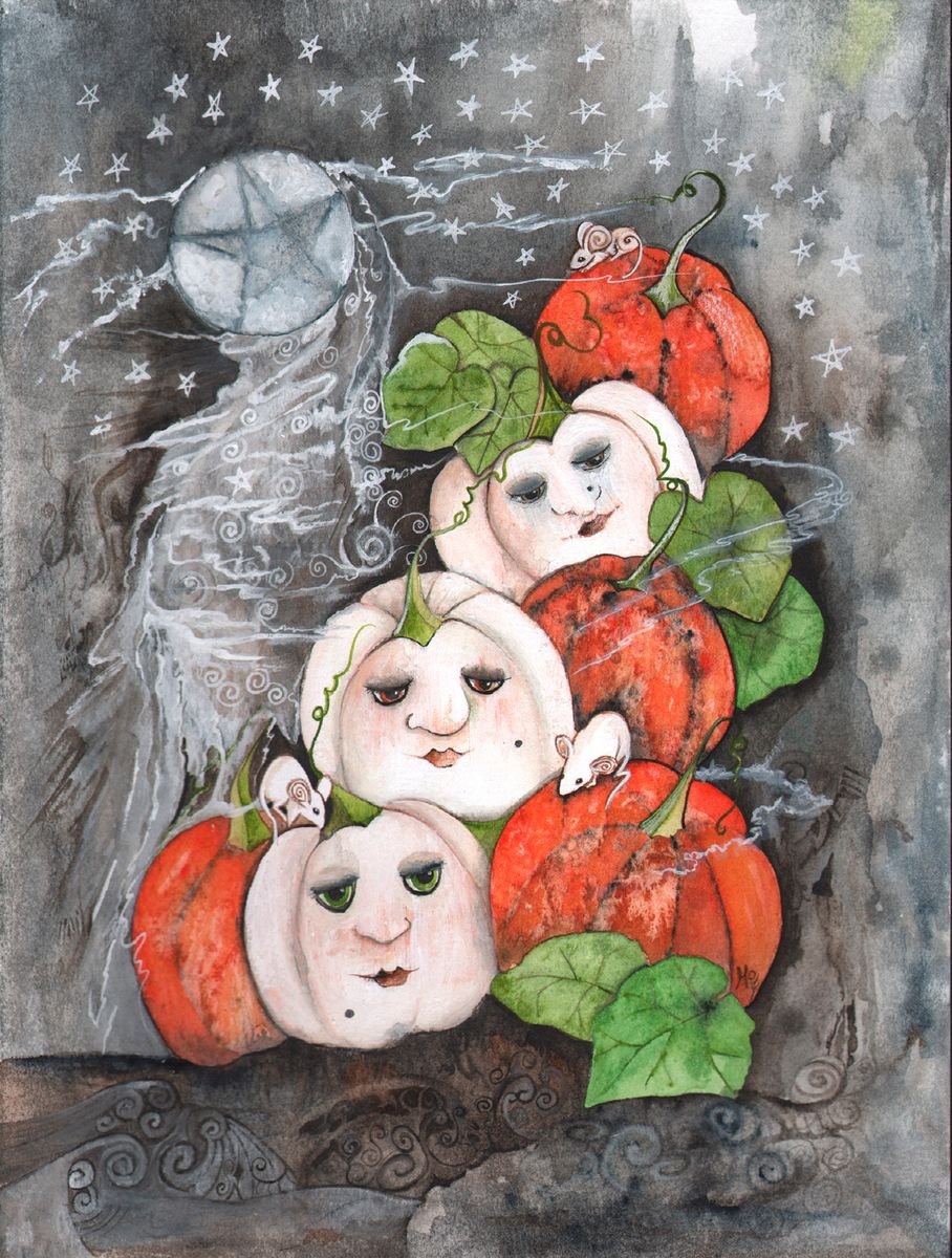 Samhain Pumpkins by Maria Forrester