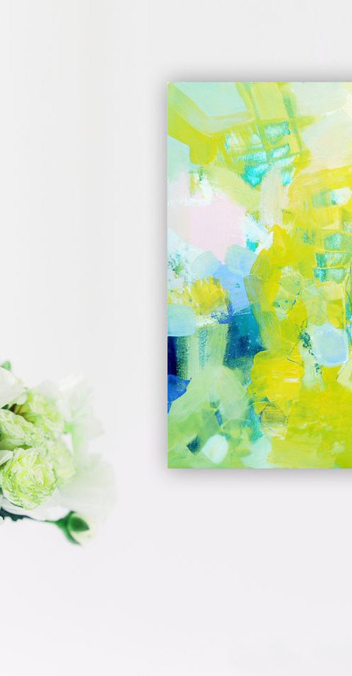 The view from above (ready to hang, mixed media on board) by Carolynne Coulson