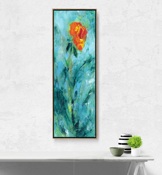 Flower 2 - Abstract Floral art painting by Kathy Morton Stanion