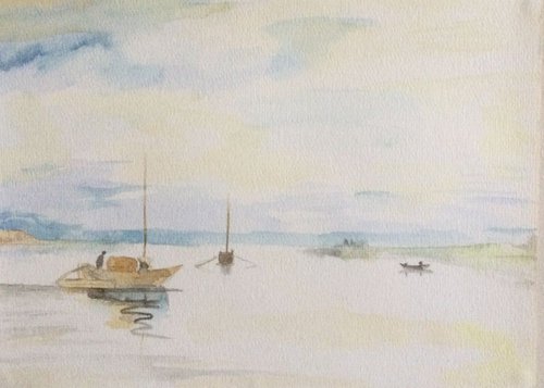 'Boat scene' (after Turner) by Mark Murphy