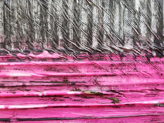 Tyrien rose lake (n.224) - abstract lakescape - 80 x 60 x 2,50 cm - ready to hang - acrylic painting