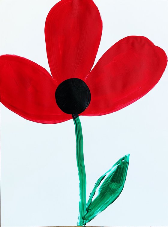 Bold Red Flower Painting