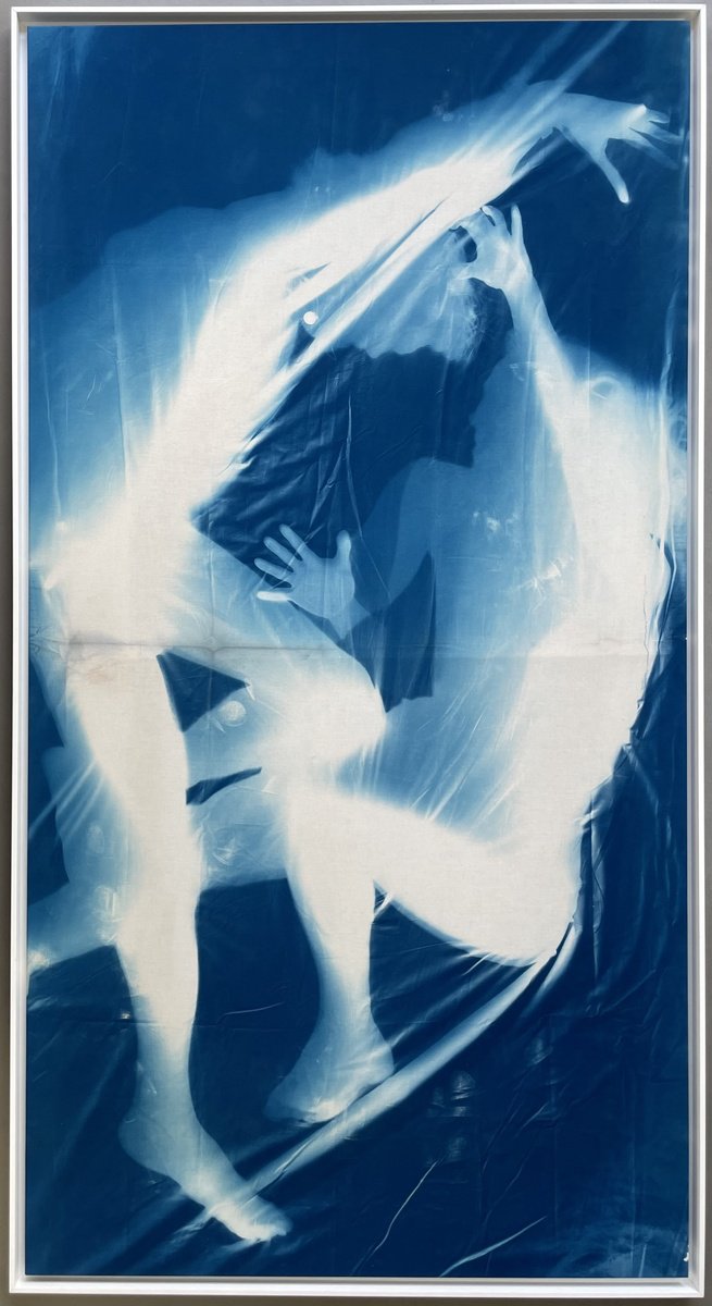 El Baile- Cyanotype on fabric by Georgia Merton