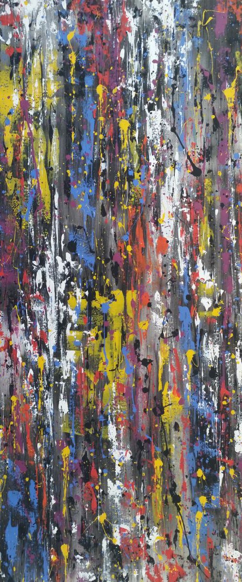 Modern Abstract acrylic on canvas by M. Y. by Max Yaskin