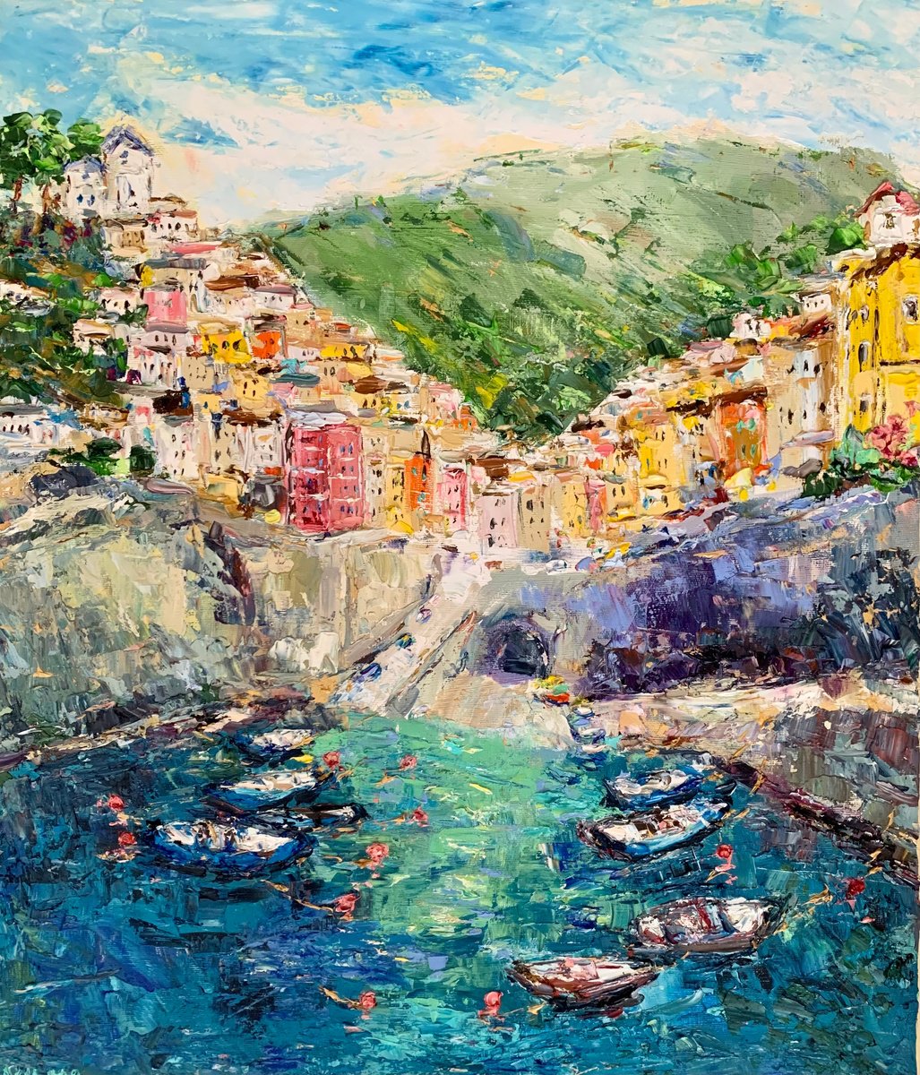 Coastal village of Riomaggiore by Vilma Gataveckien?