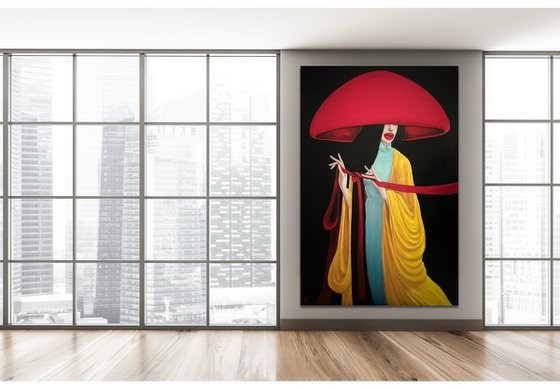 Vietnamese Lady in a Red Hat