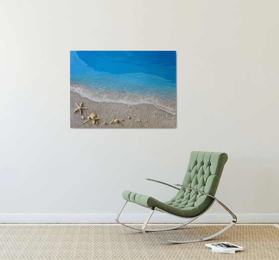 Landscape painting "Blue sea"