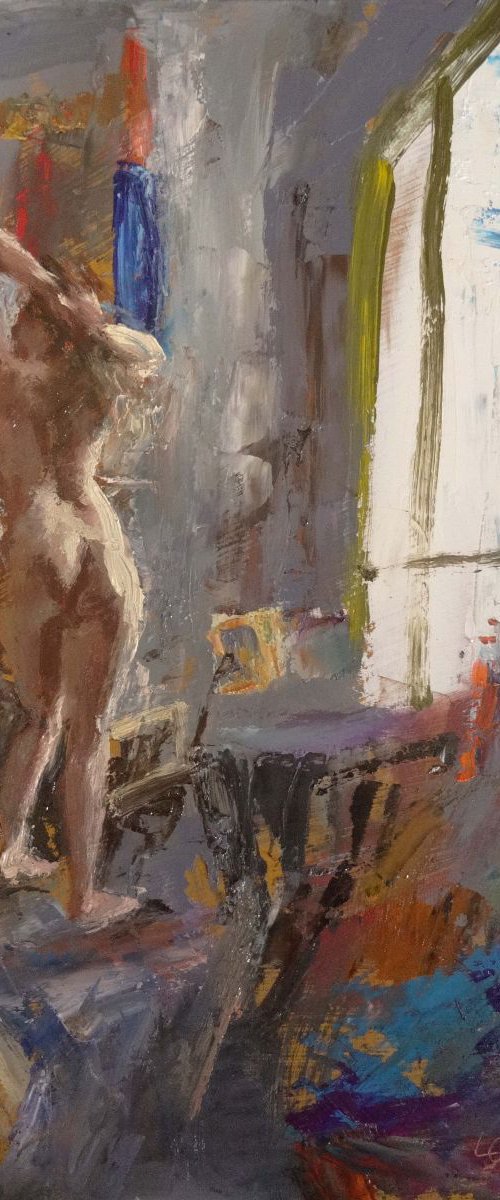 Aurelle in the studio by Manuel Leonardi