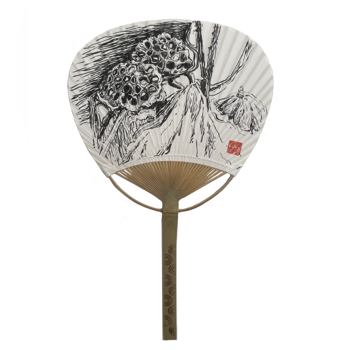 Ink Drawing , Lotus Pods And Seeds By Guzel Min, 9 X 13, Artwork For Sale On Artfinder