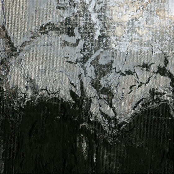Silver Terrain - Abstract Textured Painting  by Kathy Morton Stanion