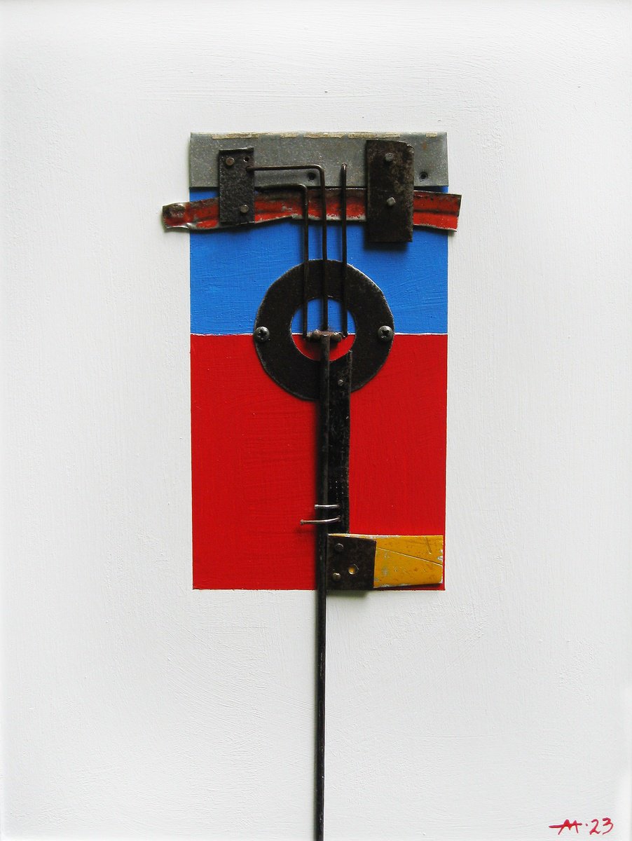 Geometric Abstract Painting By Mark Mazurczyk, 10 X 13", Hku. 21, Original Artwork