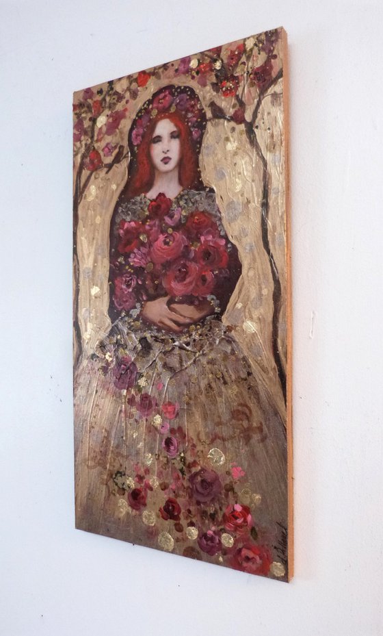 Madonna of roses 15 x 30 cm