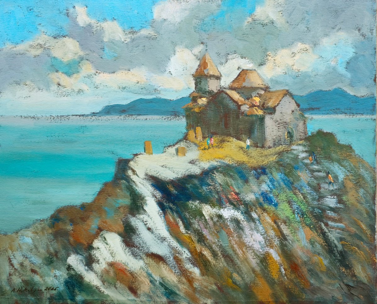 Impressionistic Cityscapes Oil Painting By Hrachya Hakobyan, 28 X 23, Hayravank - One Of Kind, Original Artwork