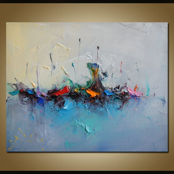 Sea vibes , Abstract Oil Painting on Canvas