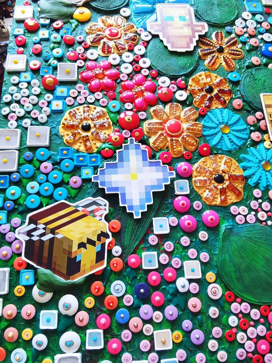 Neoflora. Virtual blooming in Minecraft style