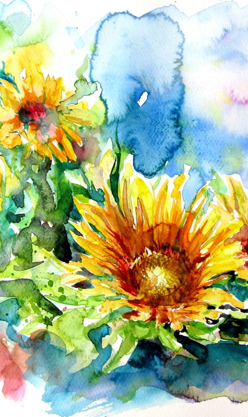 Sunflowers in the garden by Kovács Anna Brigitta