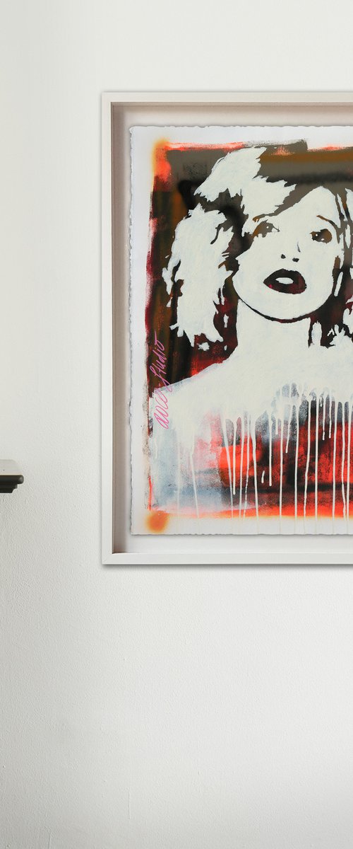 Atomic Orange - (56x74cm) - Blond Girl - Spray paint by ROCO Studio