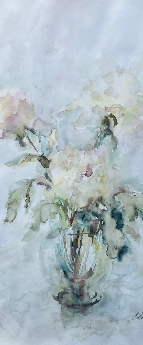 Peonies 50x65 cm 2025 by Elena Klyan