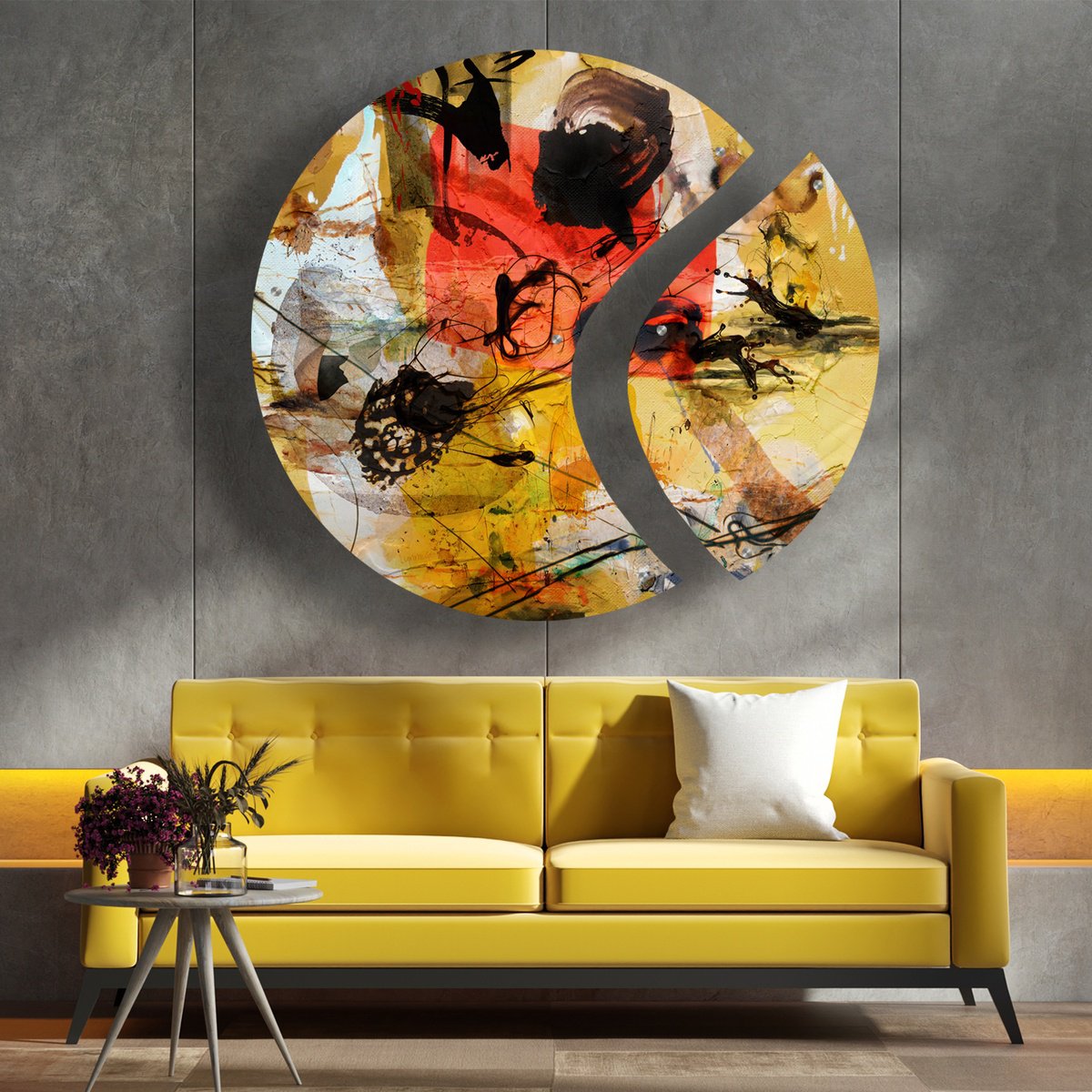 Abstract Print By Lynne Godina-Orme, 49 X 49", Don