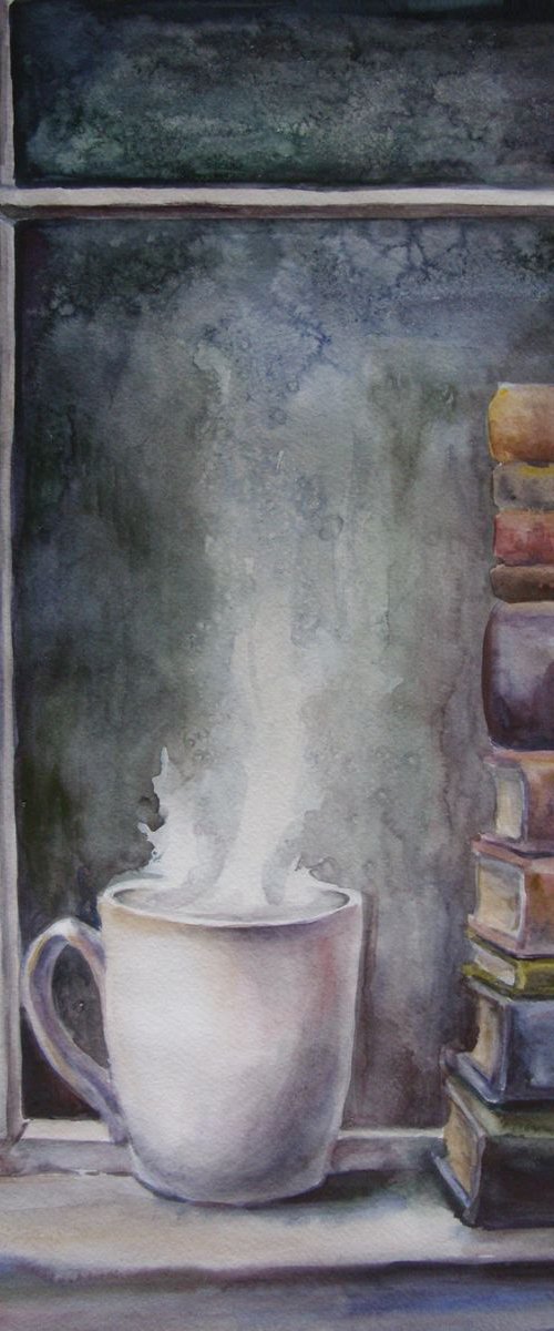 White cup by Liubov Ponomarova