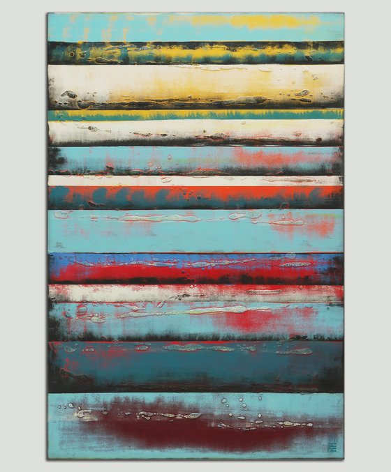 Abstract Modern Painting - Vertical Panels - 80x120cm - Ronald Hunter - 16O