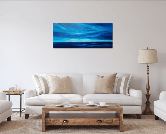 Morning Light in Blue - seascape, emotional, panoramic