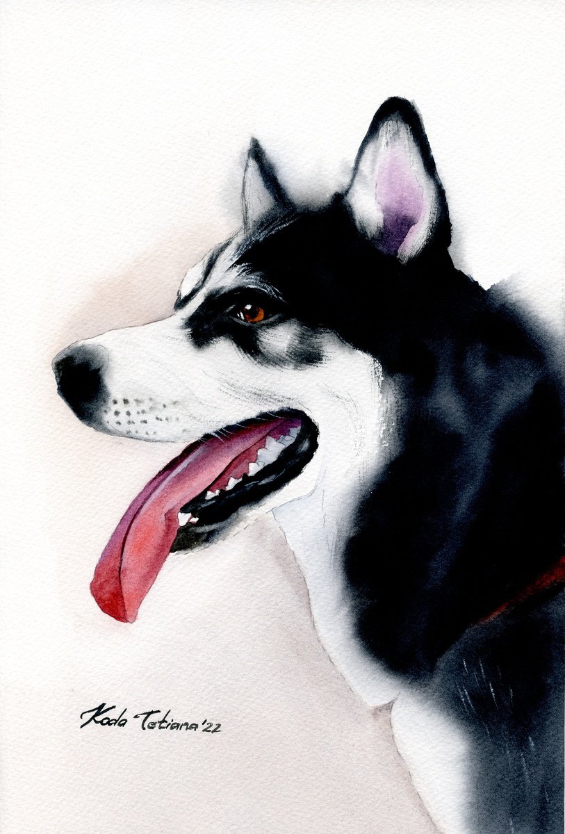 Impressionistic Animal Watercolour By Tetiana Koda, 8 X 12", Pet Portrait, Original Artwork