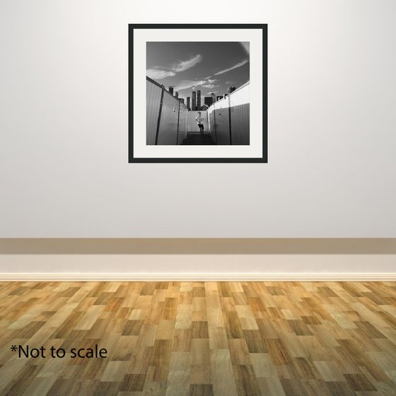 Escape - Black And White Cityscape Photography Print, 12x12 Inches, C-Type, Unframed