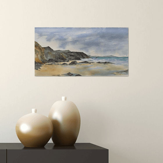 Cliffs and Beach at Porthtowan