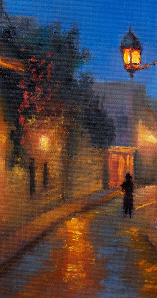 Night street in a Medieval City by Christopher Vidal