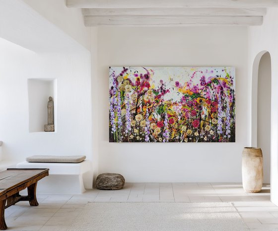 Roseberry Fields Abstract Floral Landscape