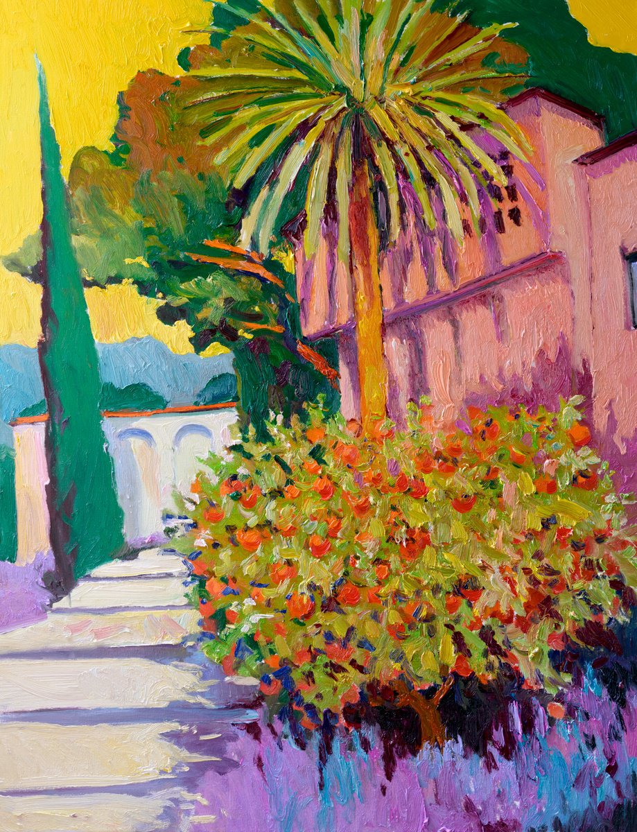 Expressive Landscape Oil Painting By Suren Nersisyan, 30 X 40", California Landscape, Original Artwork