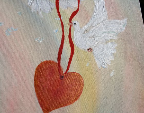 Love in Flight /  ORIGINAL PAINTING