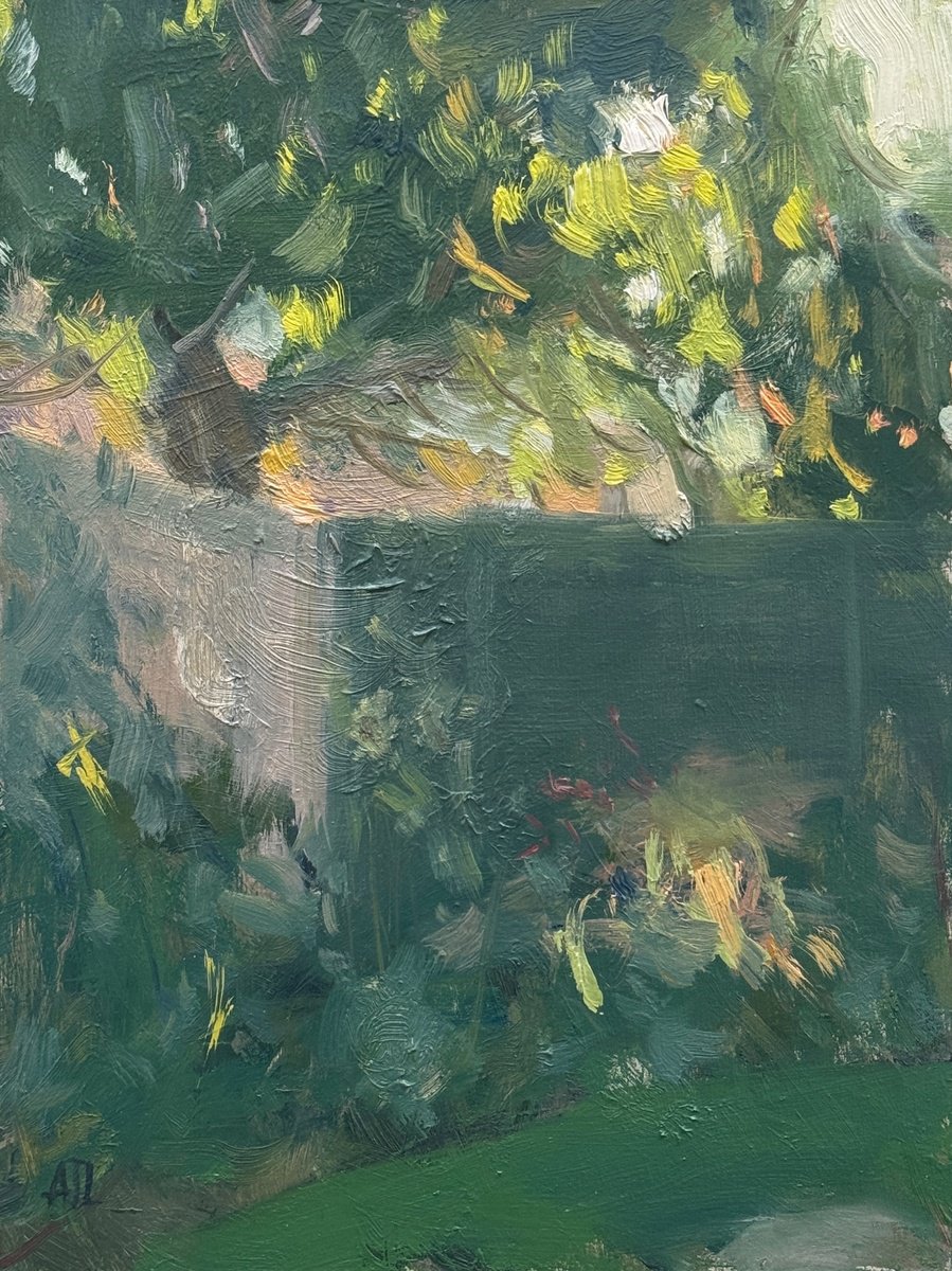 Autumn Morning, Back Garden By Alex James Long, 7 X 9, Artwork For Sale On Artfinder