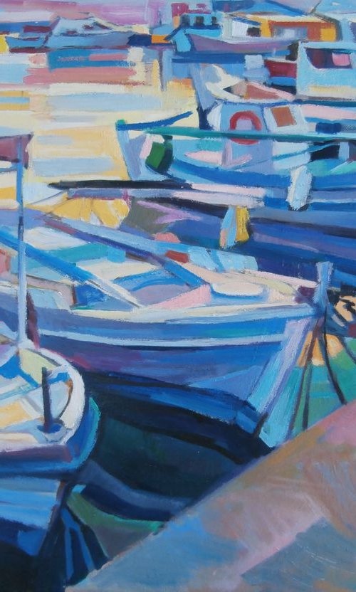 BOATS /70 x 50 cm by Maja Đokić Mihajlović