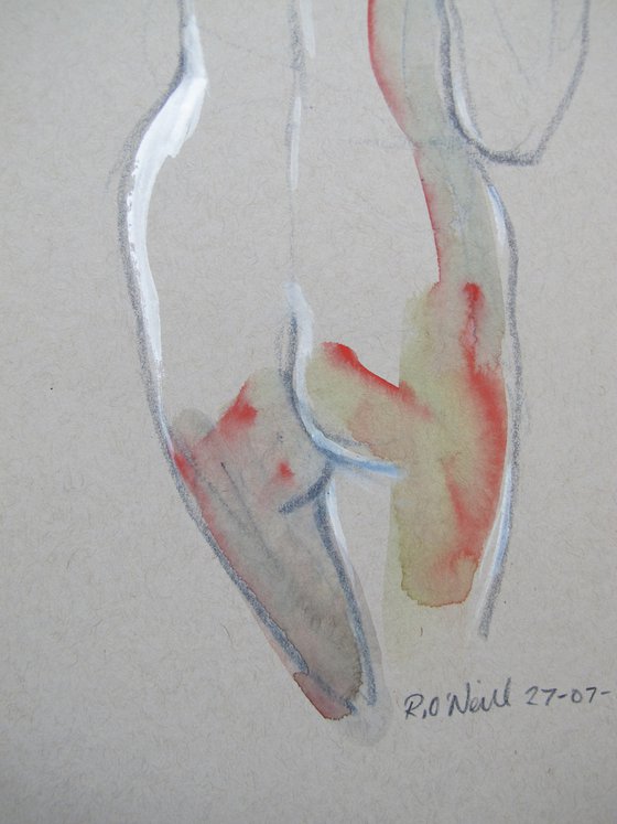 Standing female nude