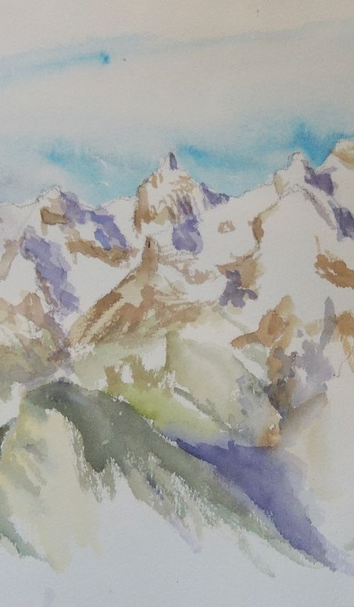 The Swiss Alps by Krystyna Szczepanowski