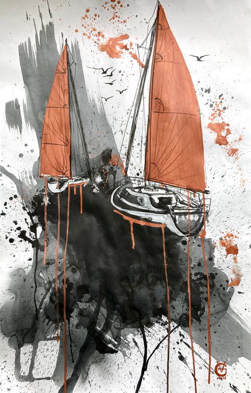 Copper Sails 2 by Valeria Golovenkina